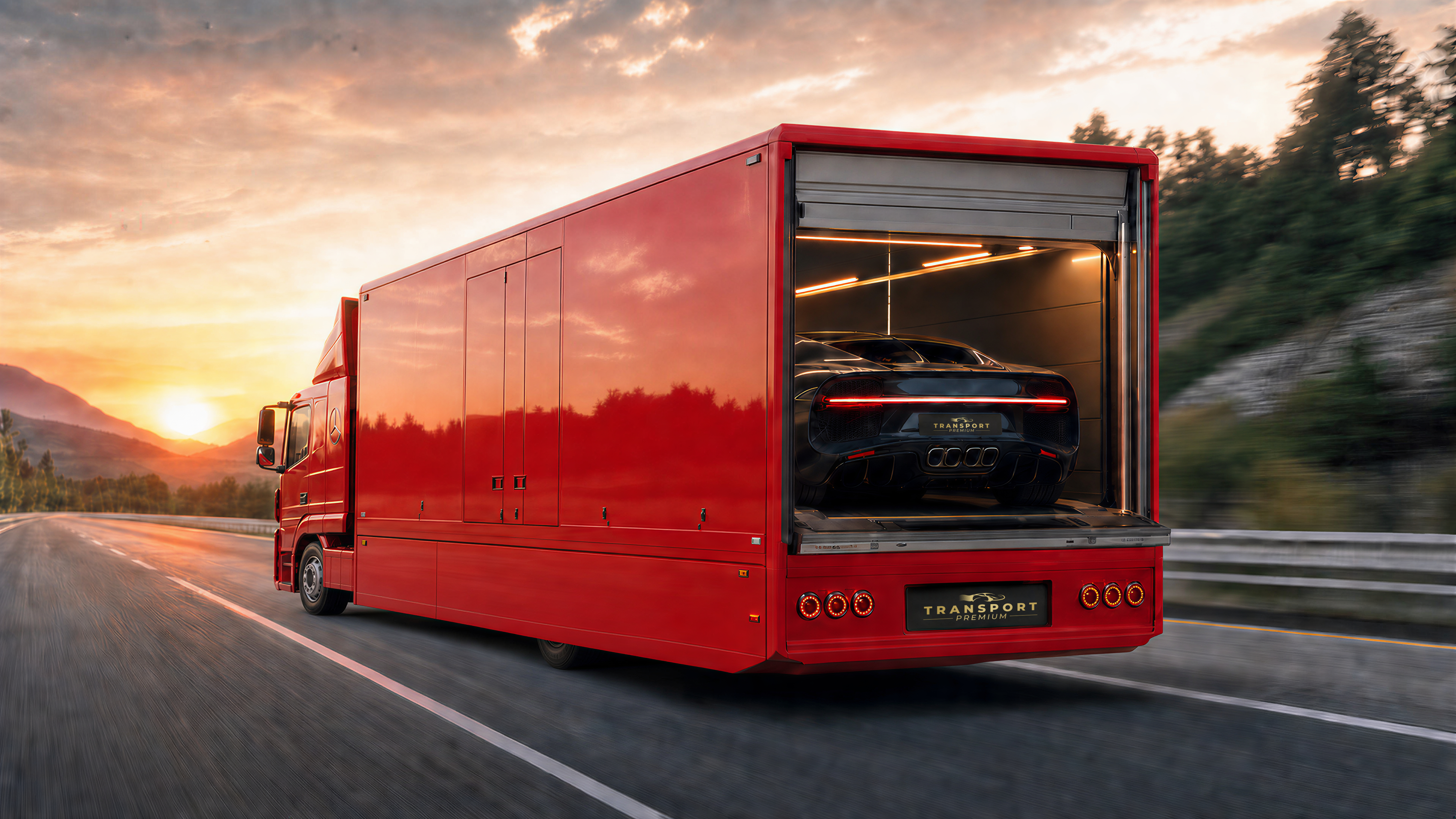 Camião de transporte para recolha pós-reparação